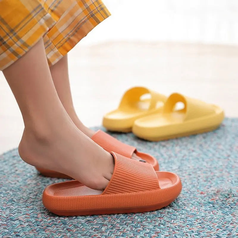 Thick Platform Slippers Women Indoor Bathroom Slipper Soft EVA Anti-slip Lovers Home Floor Slides Ladies Summer Shoes eprolo