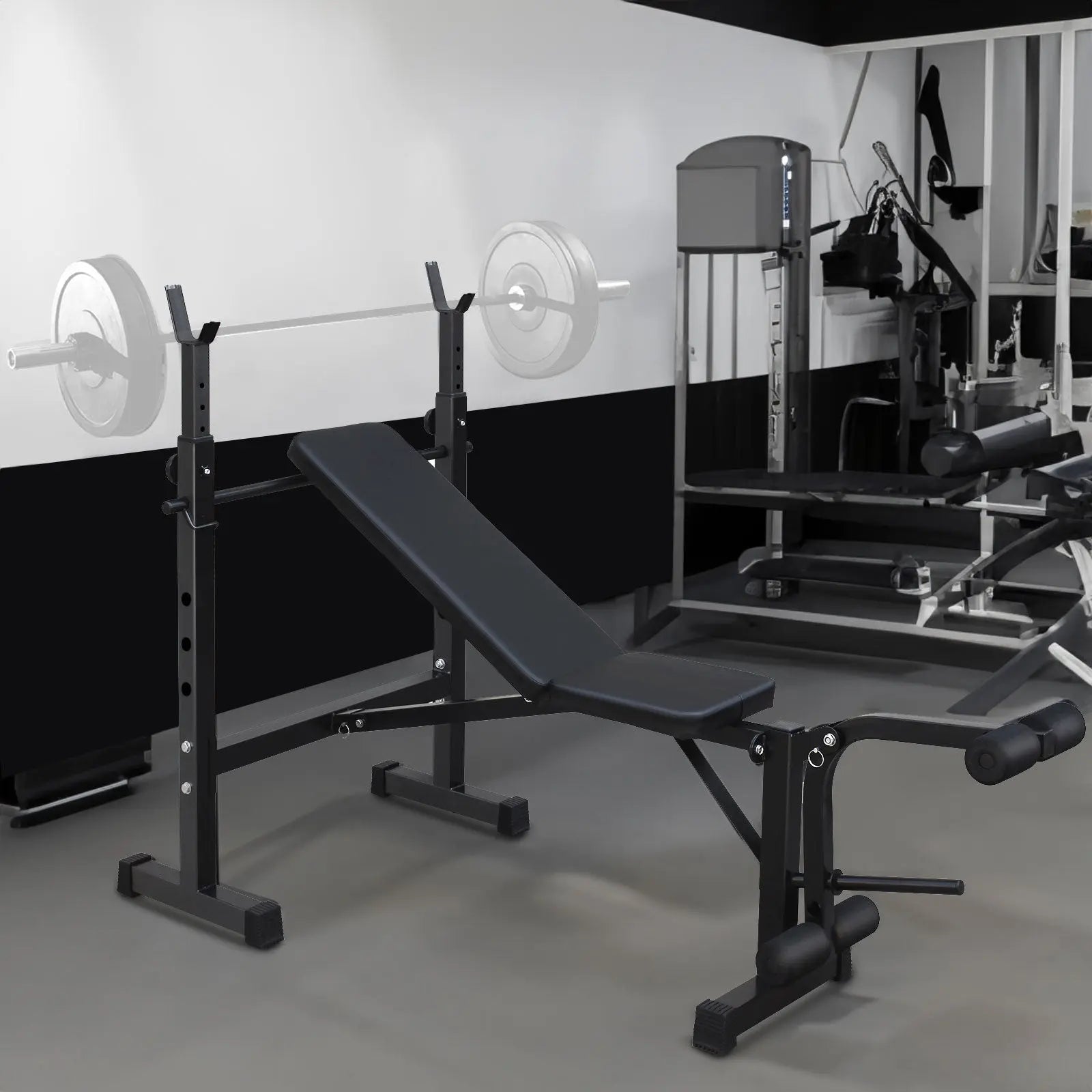 Olympic Weight Bench Bench Press Set with Squat Rack and Bench for Home Gym Full-Body Workout eprolo