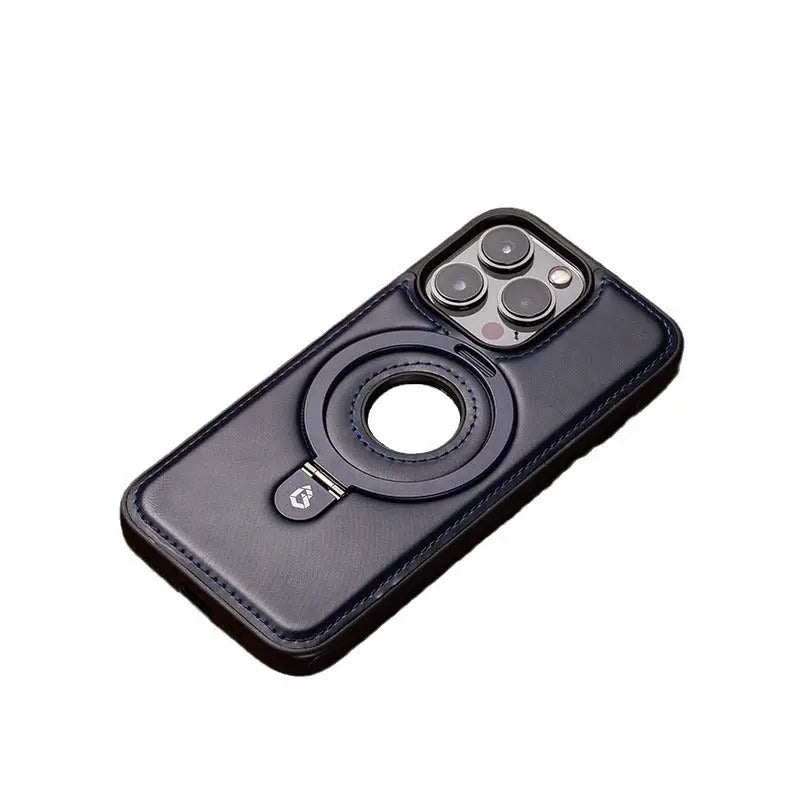 Suitable for Apple 16Promax phone case leather magnetic bracket iPhone 15 anti drop protective case eprolo